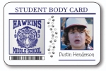 Stranger Things Student Body ID Card Dustin Henderson HALLOWEEN Costume Accessory